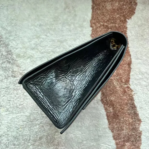 Сумка BALENCIAGA Crush среднего размера, черного цвета