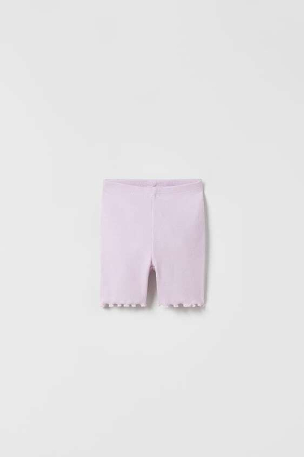 ZARA ШОРТЫ-ВЕЛОСИПЕДКИ В РУБЧИК, ЦВЕТ МАЛЬВЫ