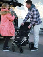 Коляска детская "FLEX GRAND" (2в1) RA072 Midnight Black + сумка