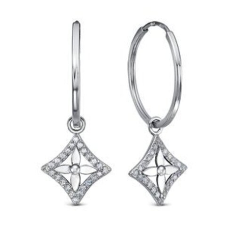 Серьги из серебра с фианитами