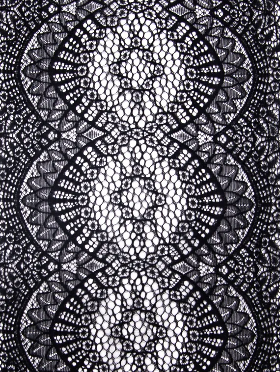 264 Кружево эластичное 18 см, Италия, черный 170