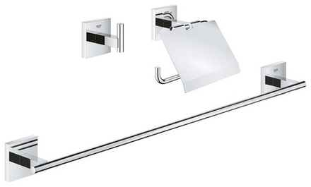 Набор аксессуаров GROHE Start Cube 3 в 1 (крючок для банного халата, держатель для туалетной бумаги с крышкой, держатель полотенца) 41124000