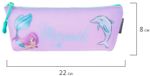 Пенал-косметичка BRAUBERG треугольный, мягкий, "Mermaid", 22х3х8 см, 229256