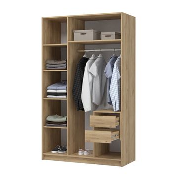 ЛИОН ШК-02 Шкаф 3-х створчатыйФасад ГРАФИТ СЕРЫЙ/Корпус ДУБ КРАФТ ЗОЛОТО