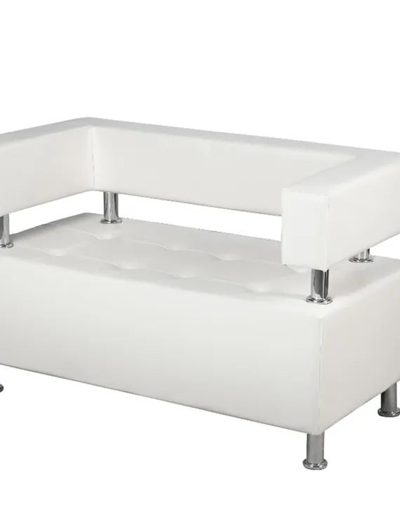 Диван 2-х местный "Борк", белый глянец