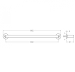 Вешало для полотенец 627мм RAMON SOLER TOAL02NM чёрный