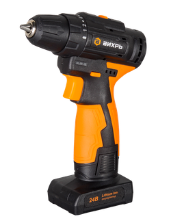 Дрель-шуруповерт Вихрь ДА-24Л-2К/Б (2,0 А/ч) (бесщеточный двигатель)