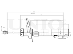 Амортизатор масляный передней подвески UNIO SAB-20036