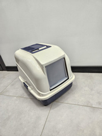 Закрытый туалет для кошек "Чистый котик",с фильтром синий 50х40х41см