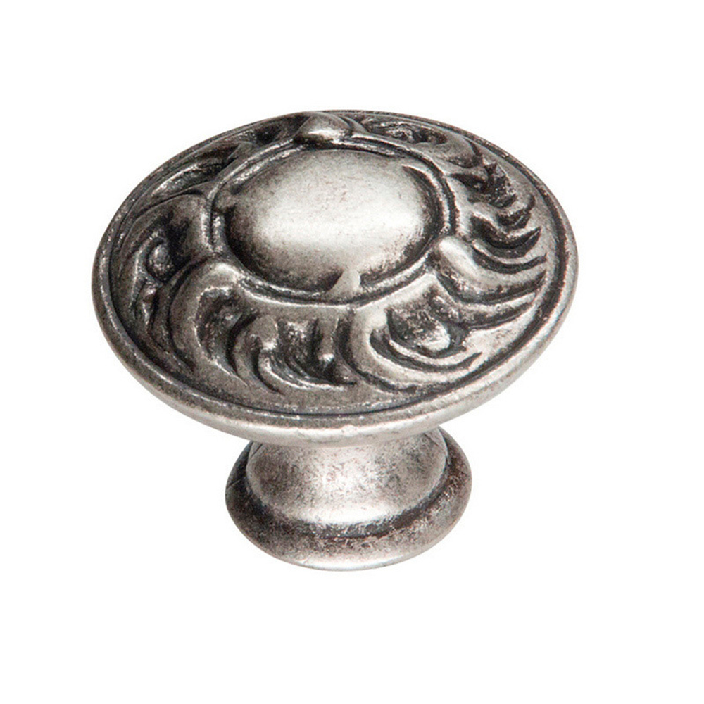 Ручка мебельная кнопка EDSON 2001 ANTIQUE SILVER/50