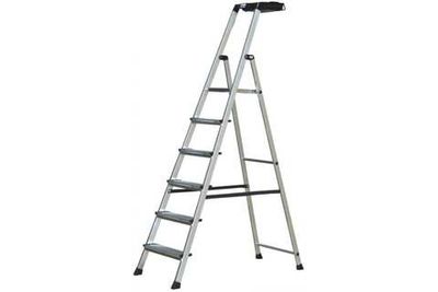 SECURY Стремянка,6 ступеней 100 мм, универсальная мульти-грип полка (126542)