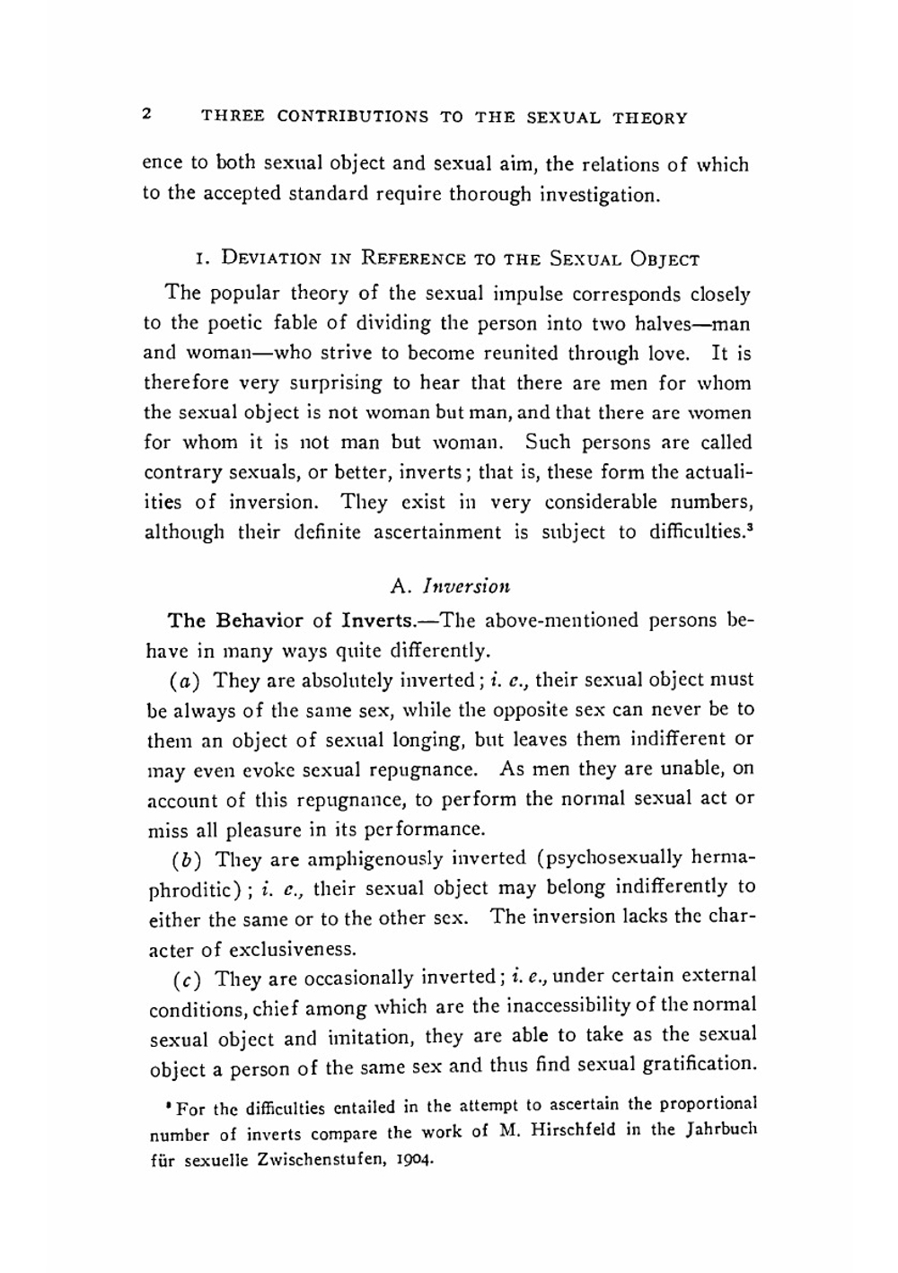 Three Contributions to the Sexual Theory | Sigmund Freud