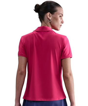 Женское теннисное поло Nike Dri-Fit Victory Short Sleeve - rush pink/white