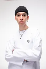 Лонгслив Kraizy Stripes Be Fucking Nice белый