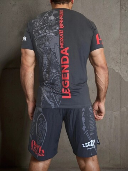 Футболка тренировочная LEGENDA Рать с коротким рукавом,черная