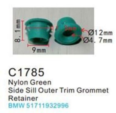 Клипса для крепления внутренней обшивки а/м БМВ пластиковая (100шт/уп.) Forsage клипса C1785(BMW)