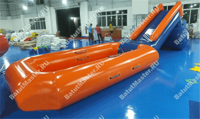 Надувная водная горка с бассейном «Пляжная», 8,5*3*3 м, на поддуве