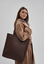 сумка шоппер коричневый эко