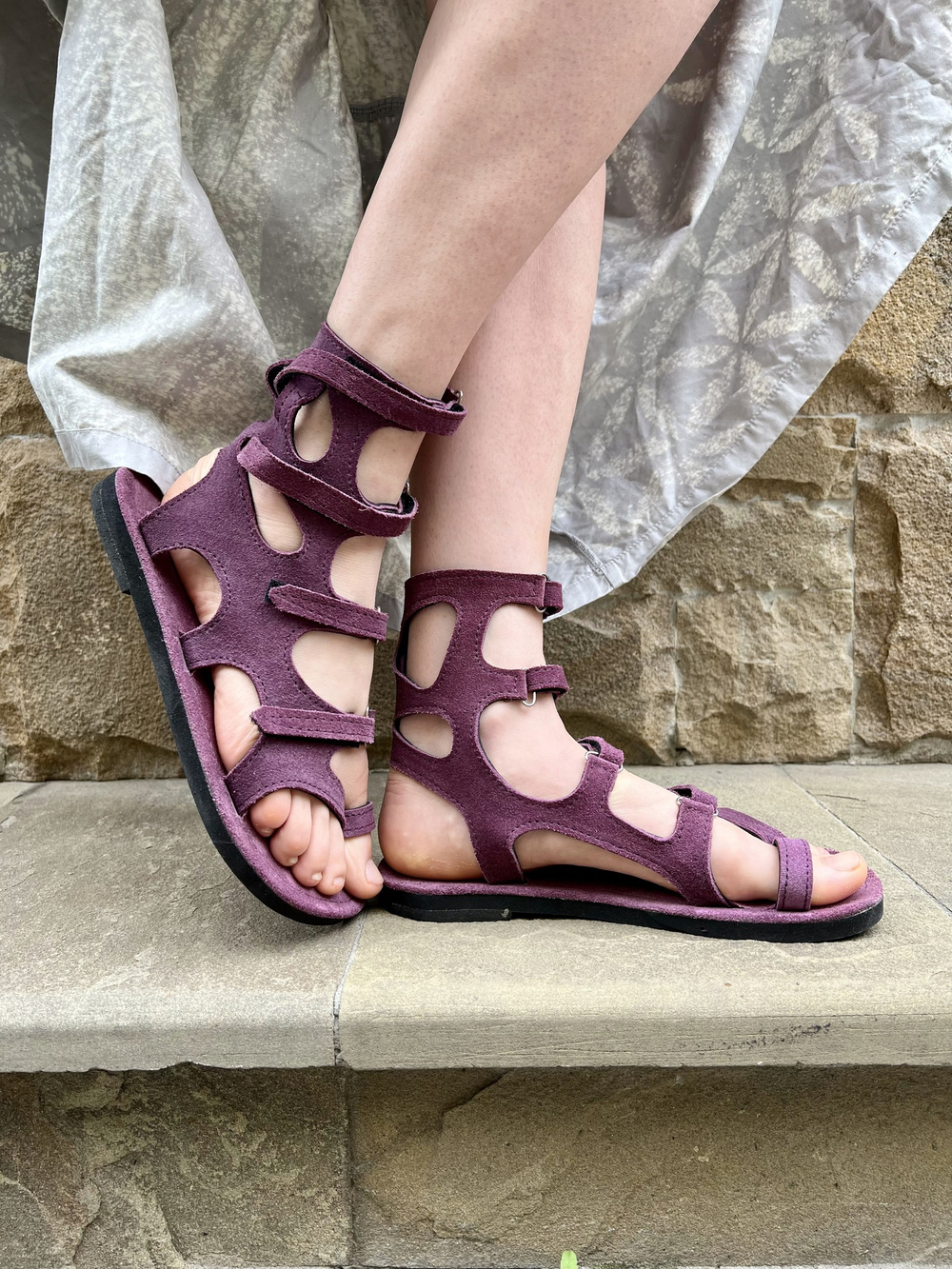 Сандали "Гладиаторы" (сиреневые)