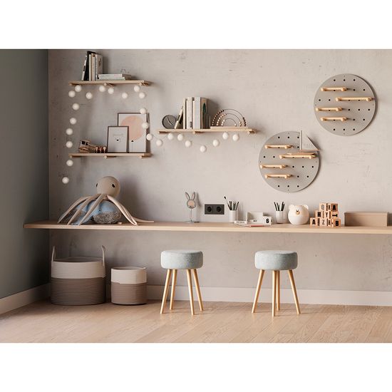 Табурет carter, букле, серо-голубой