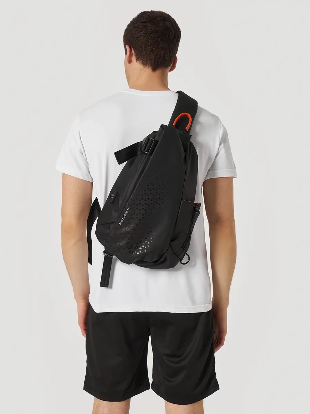 Рюкзак маленький городской с зарядкой с одной лямкой