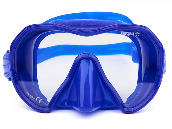 Набор маска+трубка в сумке Sargan Сталкер-Н ярко-синий/черный