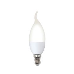 LED-CW37-5W-3000K-E14-FR-SLS Лампа светодиодная. Форма свеча на ветру. матовая. Теплый белый свет 3000K. ТМ Volpe