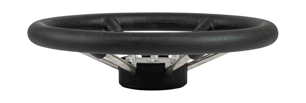 Рулевое колесо VN7330-01 LEADER TANEGUM черное, серебряные спицы диам.330 мм