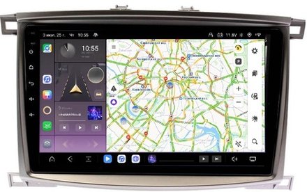 Магнитола для Toyota Land Cruiser 100, Lexus LX470 2002-2007 (экран климата снизу) - Carmedia OL-1698 QLed, Android 13, TS20, CarPlay, SIM-слот