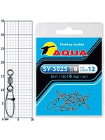 Карабин с вертлюгом для рыбалки SY-3025 №02 (упк. 8 шт.)