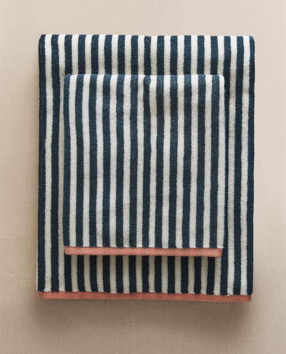 ZARA HOME ДЕТСКОЕ ПОЛОТЕНЦЕ В ПОЛОСКУ, СИНИЙ