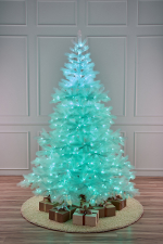 Ель искусственная с лампочками Монблан Elite хрустальная 2,1м металл 100% Литые веточки МаксКристмас