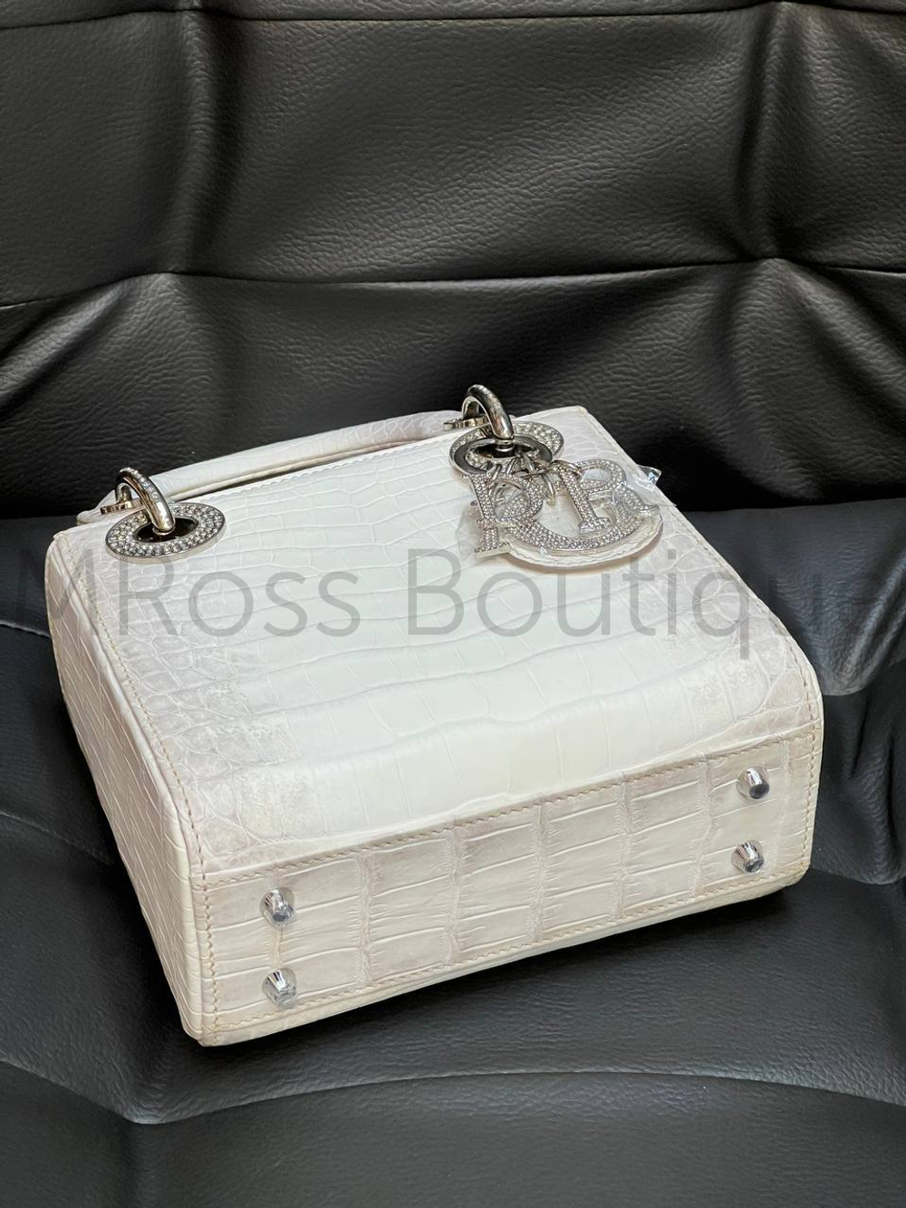 White mini lady dior clearance
