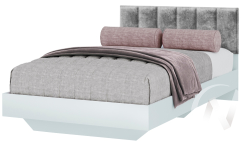 Кровать одинарная КР-09 МС Мемори (белый/серый)