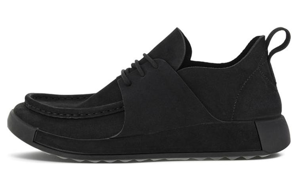 Ecco Comme Collection Cow Leather Comfortable And Breathable Loafers Men"s Black