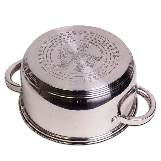 Пароварка 2-х уровневая Ø20 см из нержавеющей стали Kamille KM-5815