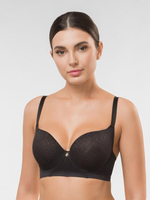 Бюстгальтер-балконет с формованной чашкой Fusion (Размер: 75E) (Цвет: черный)