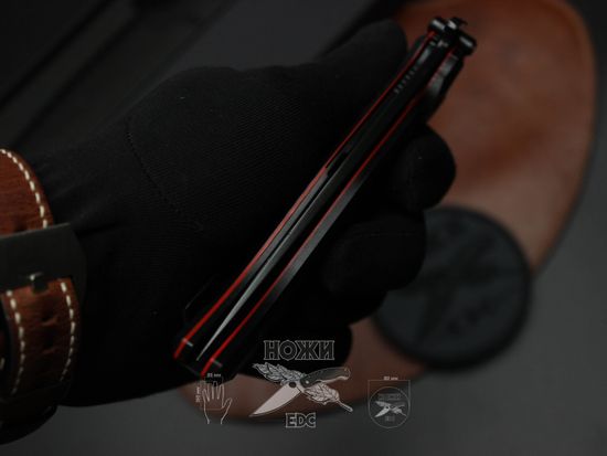 Складной нож НОКС Финка С Black 342-709406 c клинком из стали D2, рукоять G10