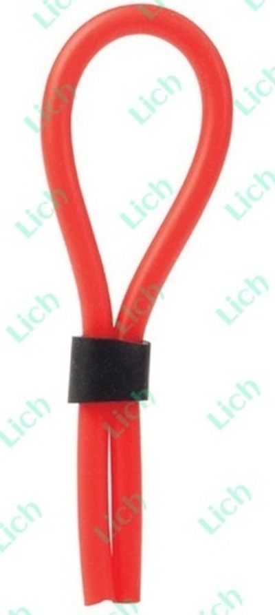 Красное силиконовое лассо на пенис