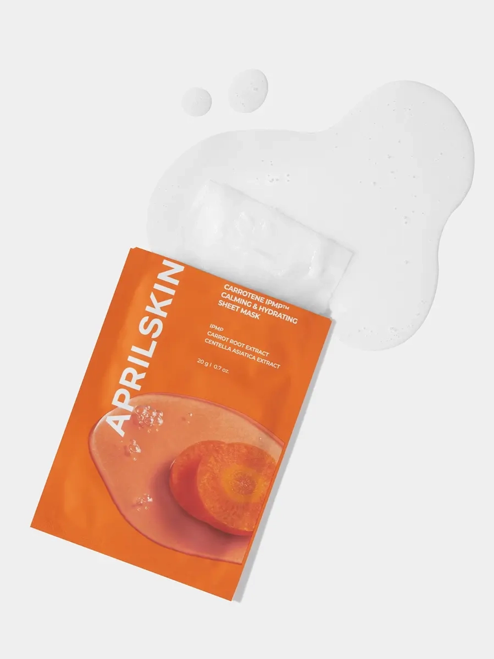 APRILSKIN Успокаивающая тканевая маска с бета-каротином и пантенолом Carrotene IPMP™ Calming&Hydrating Sheet Mask 20 гр