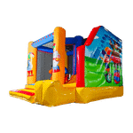 Коммерческий надувной батут «Поход в цирк» с горкой, 4*3,5*2,6 м.