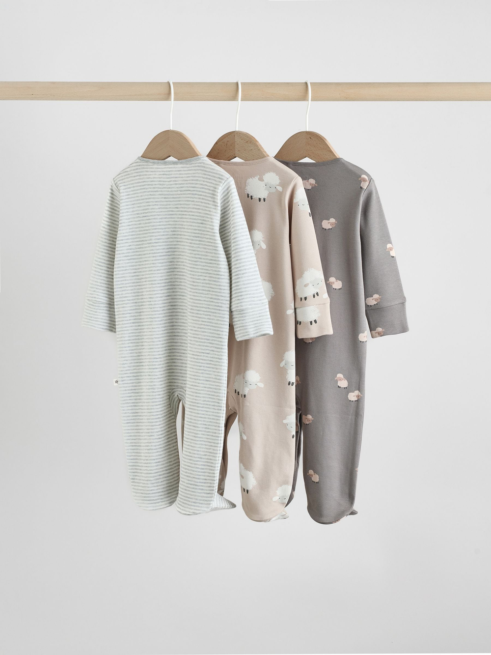 Комбинезон / Cлип для малышей теплый Next F09-942, 3 шт., Серый, Бежевый