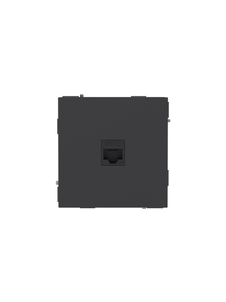 Розетка компьютерная 1-м KANT RJ45 кат.5E без шторки черн. уголь DKC 7012663