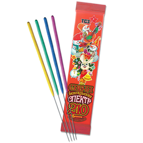 Бенгальский огонь "Спектр" 6 шт. (упак)