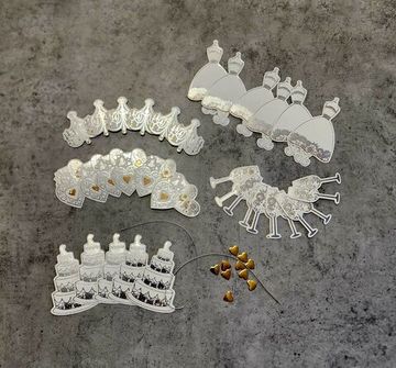 Выпечки для скрапбукинга, Свадьба 41 элемент