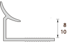 Раскладка внутренняя для керамической плитки Идеал 10 мм 007 Черный 2500 мм