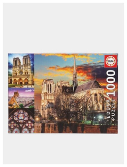 Пазл Educa, "Нотр-Дам", 1000 деталей, арт.18456, коллаж, Neon, от 12 лет