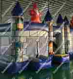 Коммерческий надувной батут "Замок Мерлина", размер 4*4*4 м