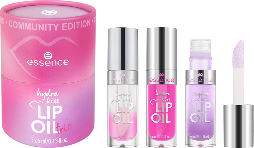 essence Hydra Kiss Lip Oil Trio - Блеск для губ, 3 ml