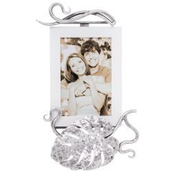 Фоторамка Monstera Deliciosa (Монстера) Айс Античное серебро